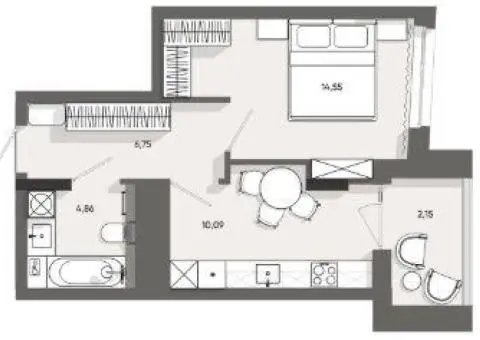 Продажа 1 кімнатна ЖК Five Address - 5/6