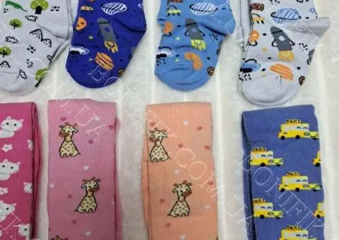 Різнобарвні махрові дитячі колготки ТМ "АfRiсa" (розмір 12) (арт. 302К) - 4/5