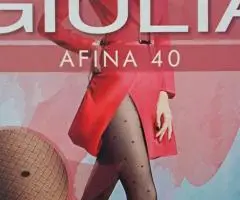 Жіночі колготки з імітацією сітки в горошок AFINA 40 DEN (model 5)