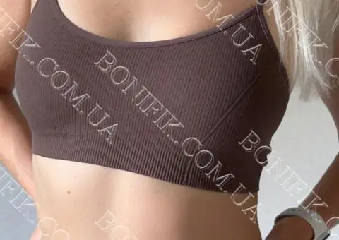 Безшовний топ на тонкій бретелі "Cami Top Rib" - 6/8