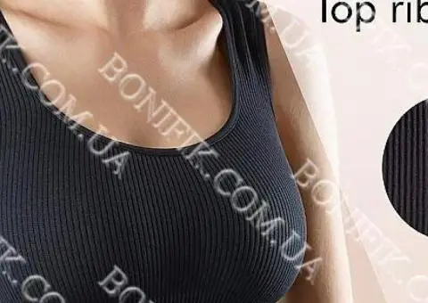 Жіночий безшовний топ на широкій бретелі Top Rib - 1/8