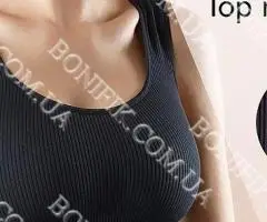 Жіночий безшовний топ на широкій бретелі Top Rib