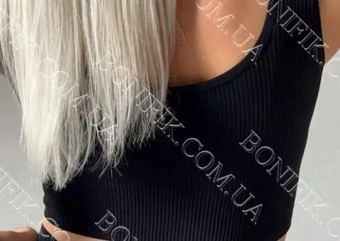Жіночий безшовний топ на широкій бретелі Top Rib - 5/8
