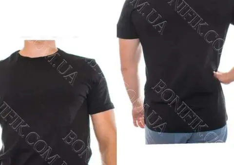 Чоловіча чорна футболка з бавовни "Bono" (арт. Ф 950101)