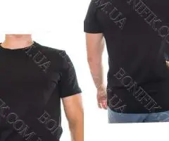 Чоловіча чорна футболка з бавовни "Bono" (арт. Ф 950101)