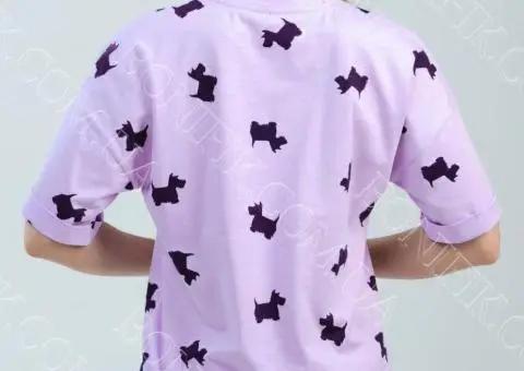 Жіноча піжама з собачками "Lavender Puppies" (футболка+шорти) (12062) (арт. 1407) - 2/3