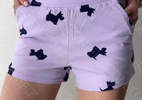 Жіноча піжама з майкою та шортами «Lavender Puppies» (12063) (арт. 1637) - 3/6