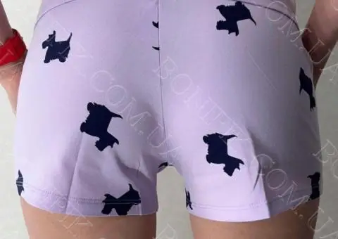 Жіноча піжама з майкою та шортами «Lavender Puppies» (12063) (арт. 1637) - 4/6
