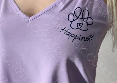 Жіноча піжама на тонких бретелях "Lavender Puppies" (12063) (арт. 1762) - 4/7
