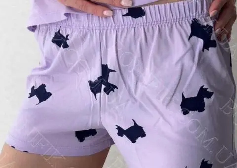 Жіноча піжама на тонких бретелях "Lavender Puppies" (12063) (арт. 1762) - 6/7