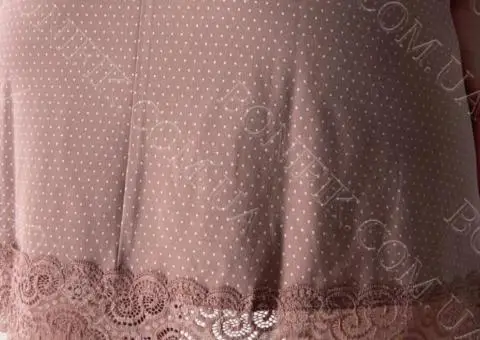 Жіноча нічна сорочка на тонкій бретелі в горошок "Petaline" (16530) (арт. 1784) - 7/10