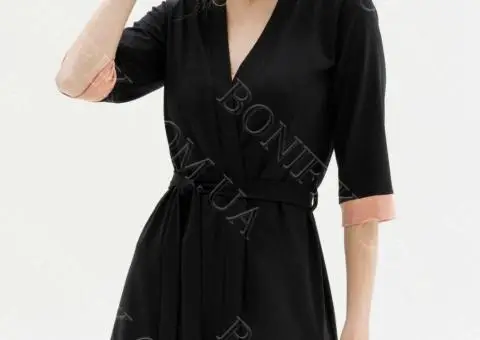 Жіночий халат з поясом із колекції "Black Rose" (60049) ( арт. 1573)