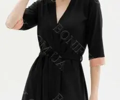 Жіночий халат з поясом із колекції "Black Rose" (60049) ( арт. 1573)