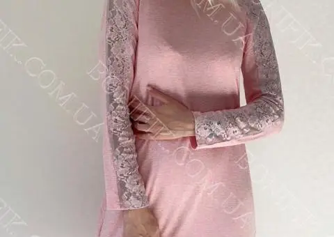 Жіноча нічна сорочка з мереживом "Tea Rose" (арт. LDМ 100/09/01) - 1/10