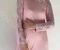 Жіноча нічна сорочка з мереживом "Tea Rose" (арт. LDМ 100/09/01)