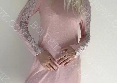 Жіноча нічна сорочка з мереживом "Tea Rose" (арт. LDМ 100/09/01) - 4/10