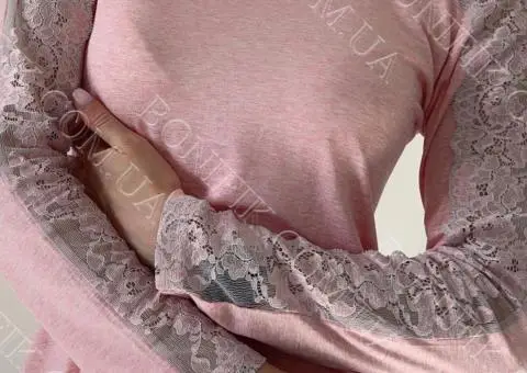 Жіноча нічна сорочка з мереживом "Tea Rose" (арт. LDМ 100/09/01) - 7/10