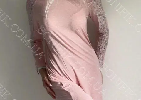 Жіноча нічна сорочка з мереживом "Tea Rose" (арт. LDМ 100/09/01) - 9/10