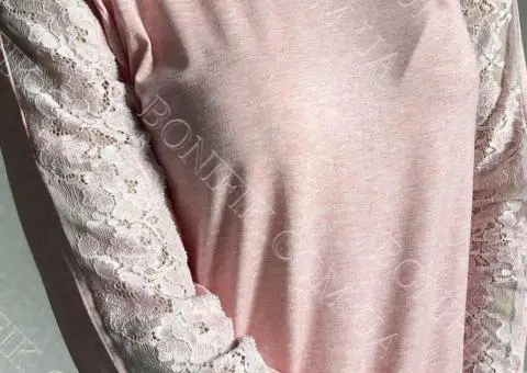 Жіноча нічна сорочка з мереживом "Tea Rose" (арт. LDМ 100/09/01) - 10/10