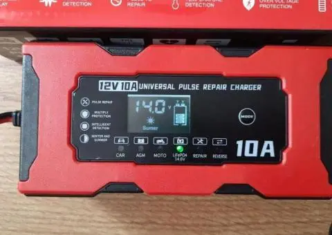 Автоматичний зарядний пристрій акумуляторів 10А 12В для LiFePO4, GEL - 2/3