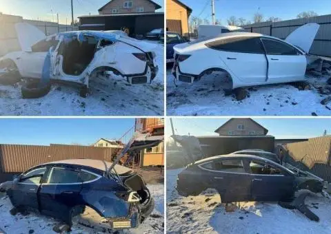 РОЗБІРКА Tesla Model 3 2018 крило бампер двері - 1/3