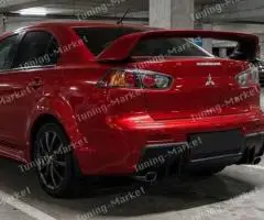 Накладка Диффузор Evolution на задний бампер Mitsubishi Lancer X