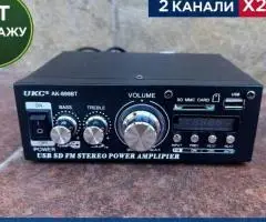 Підсилювач звуку 2х250ватт. Bluetooth. Усилитель звука в авто. Ресивер