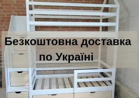 Двоповерхове ліжко будинок двухярусная кровать - 1/3