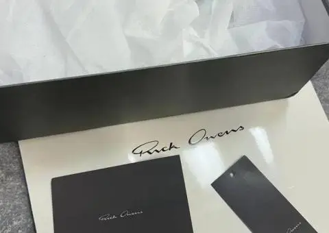 Rick Owens Ramones jumbo lace черные кеды кроссовки чорні opium 42 43 - 1/3