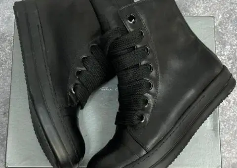 Rick Owens Ramones jumbo lace черные кеды кроссовки чорні opium 42 43 - 3/3
