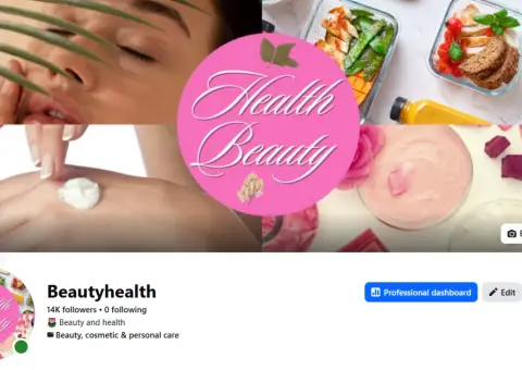 Facebook-страница Beauty Health
