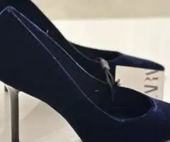 Текстильні велюрові туфлі лодочки Zara