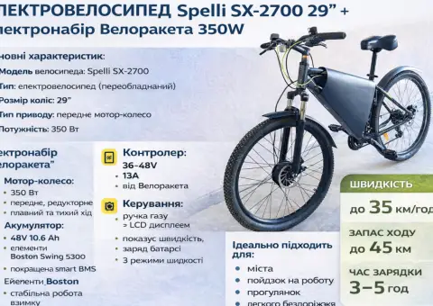 Електровелосипед Spelli SX-2700 350Вт