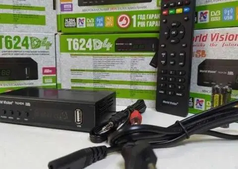 НОВЫЙ HD тюнер приставка Т2 WV T624D4 приемник DVB-C/T2 YouTube MEGoGo - 1/3