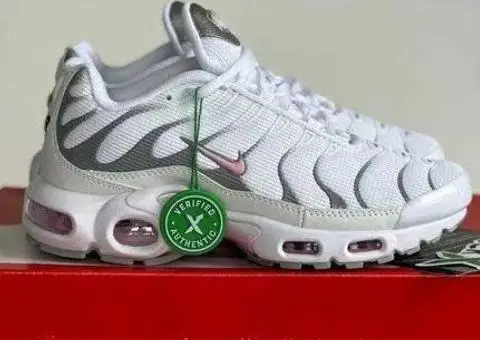 Женские кроссовки Nike Air Max TN Plus White&Grey&Pink. Размеры 36-40 - 1/3