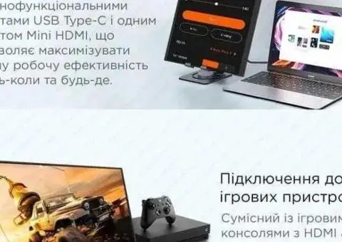 Новий сенсорний портативний монітор 16" HGFRTEE  (1920x1200) Гарантія! - 2/3