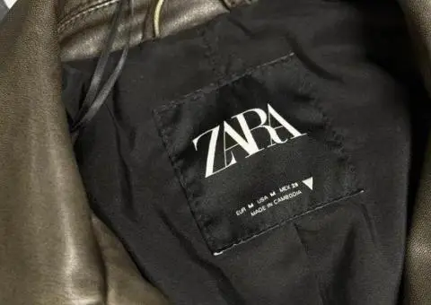 Нова Шкіряна куртка ZARA M жіноча (косуха) - 1/3