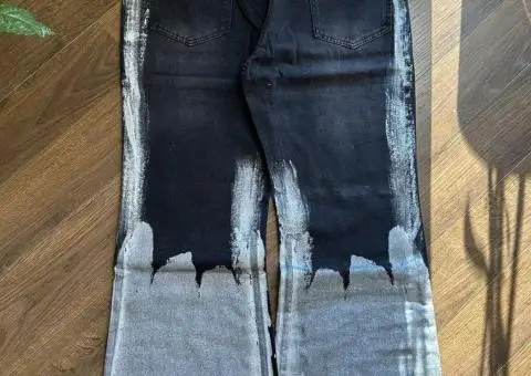 Flared wide maison margiela type racer rick owens джинсы фларед клеш - 1/3