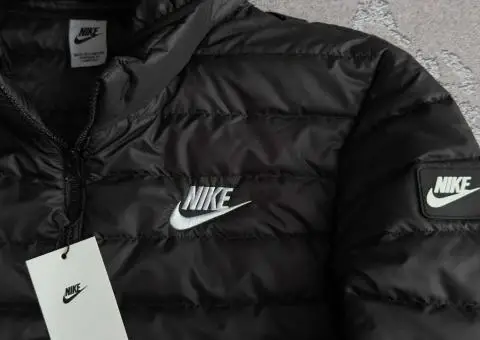 Куртка мужская демисезонная Nike Puffer до 0°С весенняя осенняя черная - 1/3