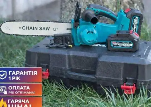 Електропила ланцюгова 30см‼️ Міні електропила акумуляторна 12" Makita - 2/3