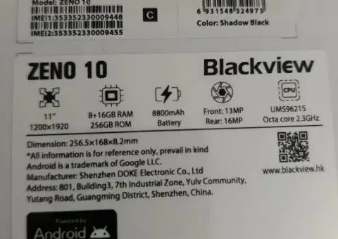 Планшет Blackview Zeno 10 5G 8/256 Shadow Black - 2/3