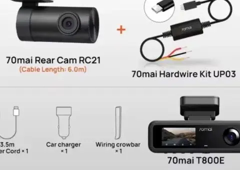 Акція Відеореєстратор 3 камери 70mai Dash Cam T800E-1 4K + задня RC21 - 2/3