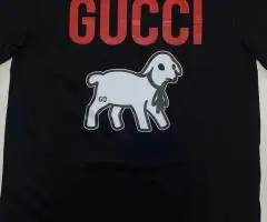 Футболка Gucci drip drill/Гучі з ягням/GUCCI/вівцею/чорна/футболки