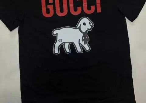 Футболка Gucci drip drill/Гучі з ягням/GUCCI/вівцею/чорна/футболки - 3/3