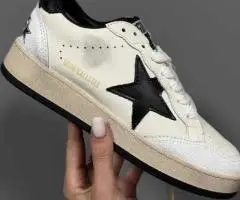 GOLDEN GOOSE кожаные белые кеды женские оригинал италия кроссовки