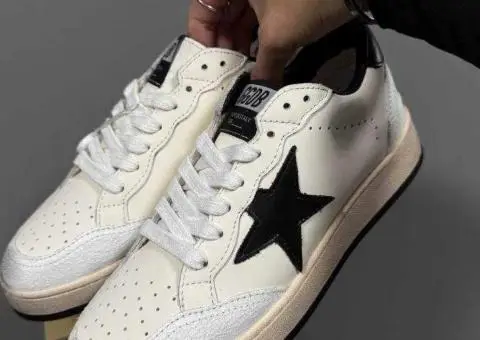 GOLDEN GOOSE кожаные белые кеды женские оригинал италия кроссовки - 3/3