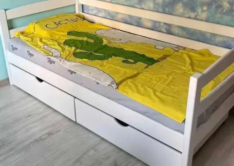 Ліжко дитяче підліткове односпальне з масиву дерева Ліза нота - 3/3