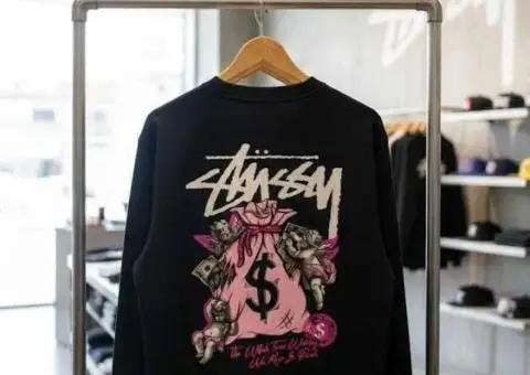 Чорний Світшот Stussy — Кофта Стусси Fuzzy Dice — XS S M L XL - 2/3
