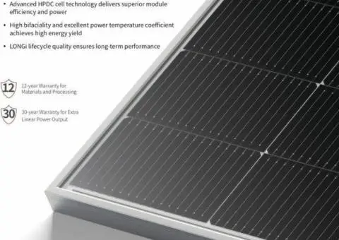 Сонячна панель LONGi Hi-MO 7 LR8-66HGD 610 615 620 630  Bifacial