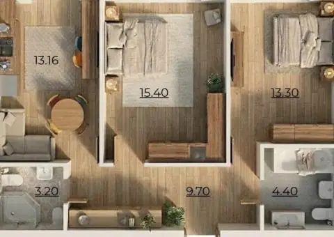 Продаж найдоступнішої 2к квартири 53м2, ЖК Комфортне містечко Residence - 1/3